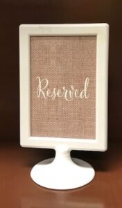 reserved sign